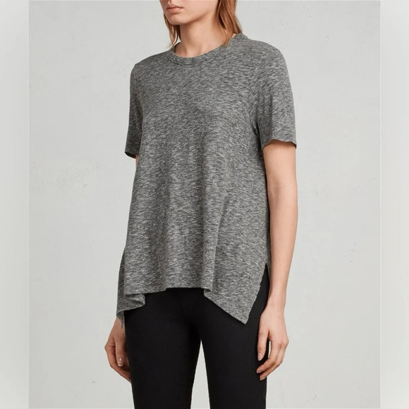 All Saints Women’s Rosa Flame Tee in Heather Grey Size S - Picture 6 of 16